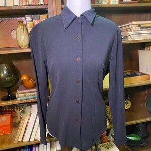 Vintage Gucci Elegant Black Button Up .